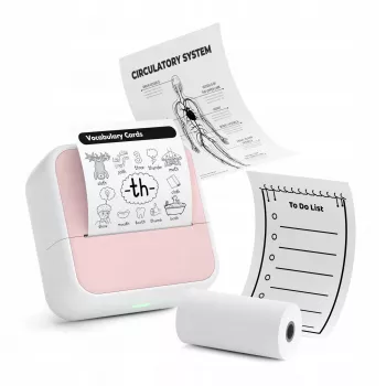 LOVEINSTANT S1 Bluetooth termotlačiareň na fotky, nálepky, poznámky, etikety, 53mm, 203dpi, ružová