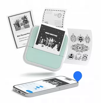 LOVEINSTANT S1 Bluetooth termotlačiareň na fotografie, samolepky, poznámky, etikety, 53 mm, 203 dpi, zelená