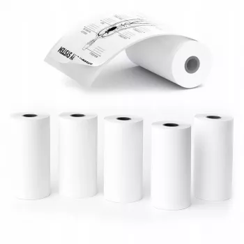 LOVEINSTANT biele samolepiace papierové etikety 5x rolka 3,5 m pre Love Instant X6 / S1 / Phomemo T02 / M02x