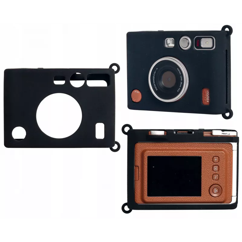 LOVEINSTANT silikónové puzdro pre Fujifilm Instax Mini Evo - čierne