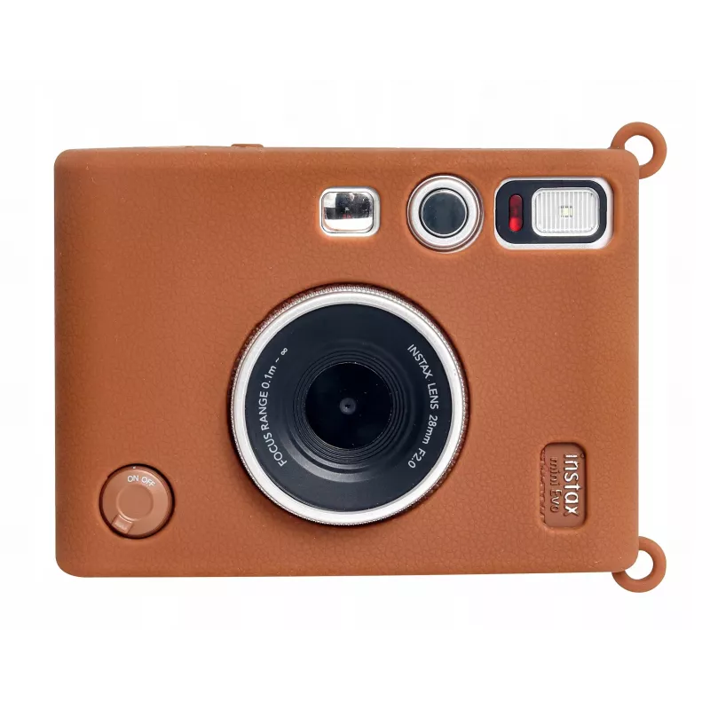 LOVEINSTANT silikónové ochranné puzdro pre Fujifilm Instax Mini Evo - hnedé