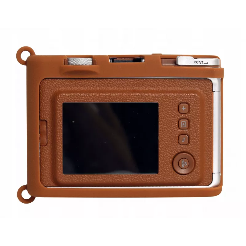LOVEINSTANT silikónové ochranné puzdro pre Fujifilm Instax Mini Evo - hnedé