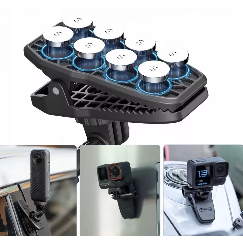 SUNNYLIFE Clip Mount Quick Release adaptér pre opasok, remeň, postroj, magnet, 1/4 palca, GoPro