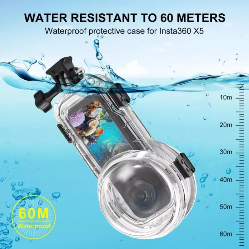PULUZ Vodotesné podvodné puzdro do 60m pre Insta360 X5 / X 5 / Pu756t