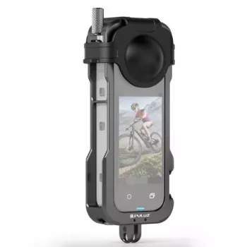PULUZ Rámikové ochranné puzdro s 2 držiakmi na príslušenstvo a krytkou objektívu pre Insta360 X4 (PU981B)