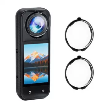 PULUZ 2 balenie tvrdená sklenená ochrana objektívu pre Insta360 X5 / Pu749t