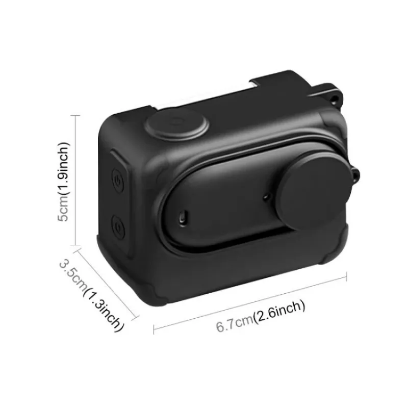 PULUZ silikónové ochranné puzdro s krytkou objektívu pre Insta360 GO 3 / GO 3S - čierne (PU772B)