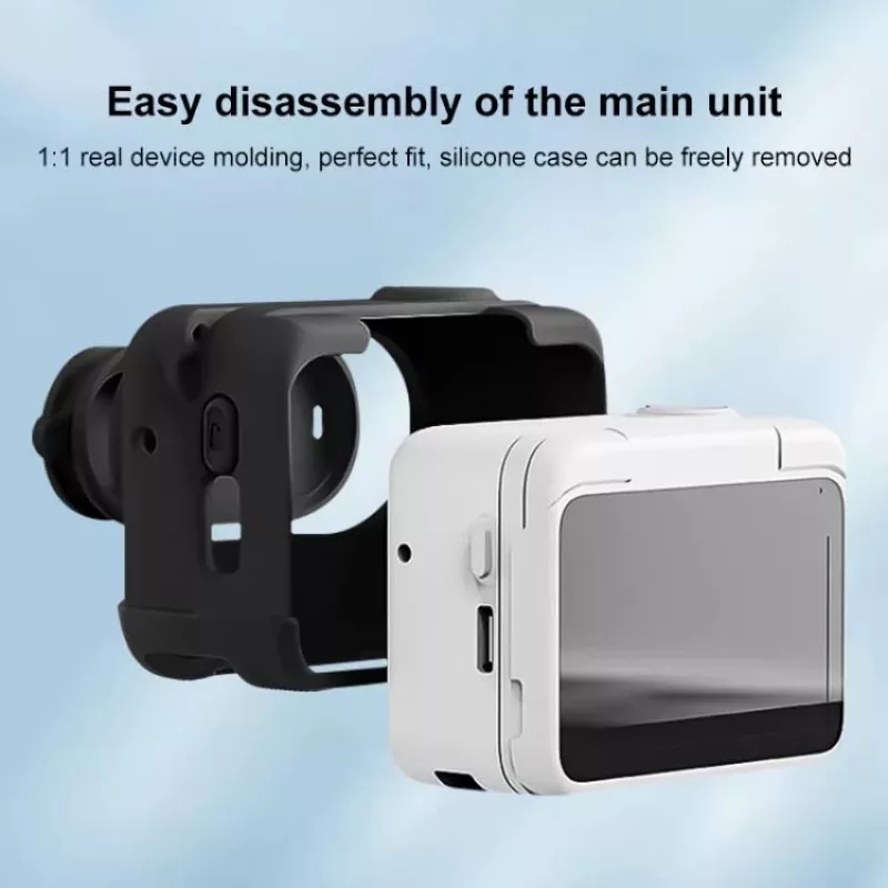PULUZ silikónové ochranné puzdro s krytkou objektívu pre Insta360 GO 3 / GO 3S - čierne (PU772B)