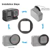 PULUZ 3-in-1 UV filter adaptér kit 52mm krytka objektívu pre Insta360 Ace Pro 2 / PU770B