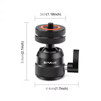 PULUZ guľová hlava pre kameru 3D 1/4