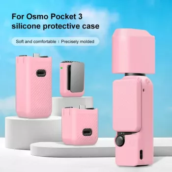PULUZ 6-in-1 ochranný kufrík sada pre DJI Osmo Pocket 3 - ružový TPU/PU