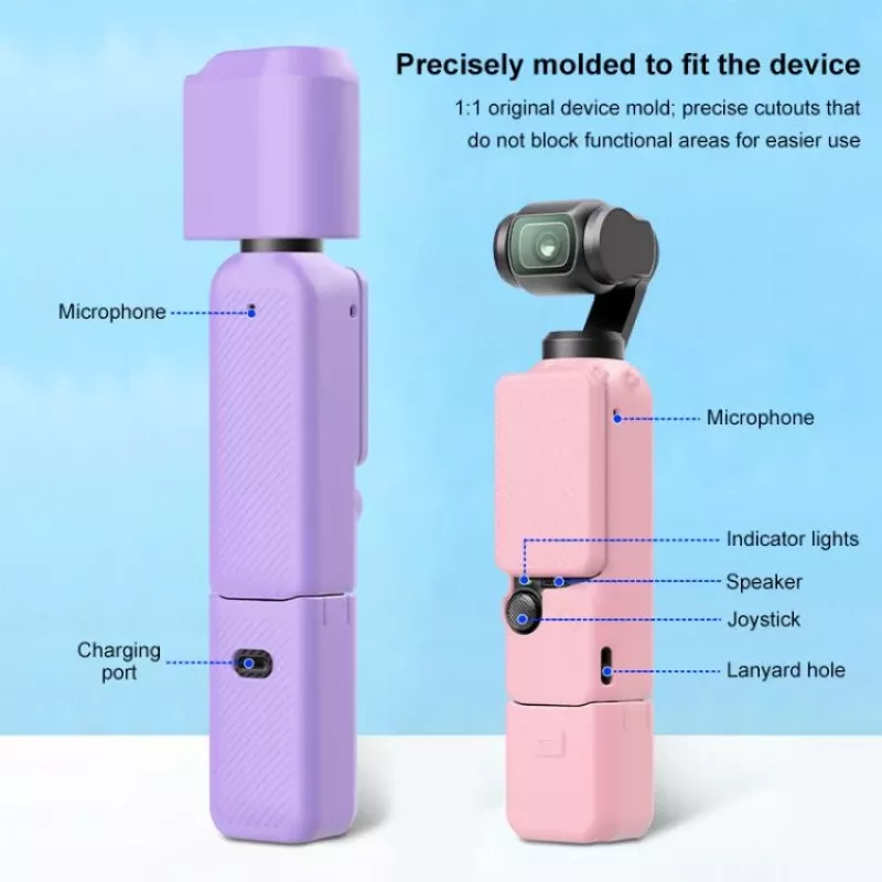 PULUZ 6-in-1 ochranný kufrík sada pre DJI Osmo Pocket 3 - ružový TPU/PU