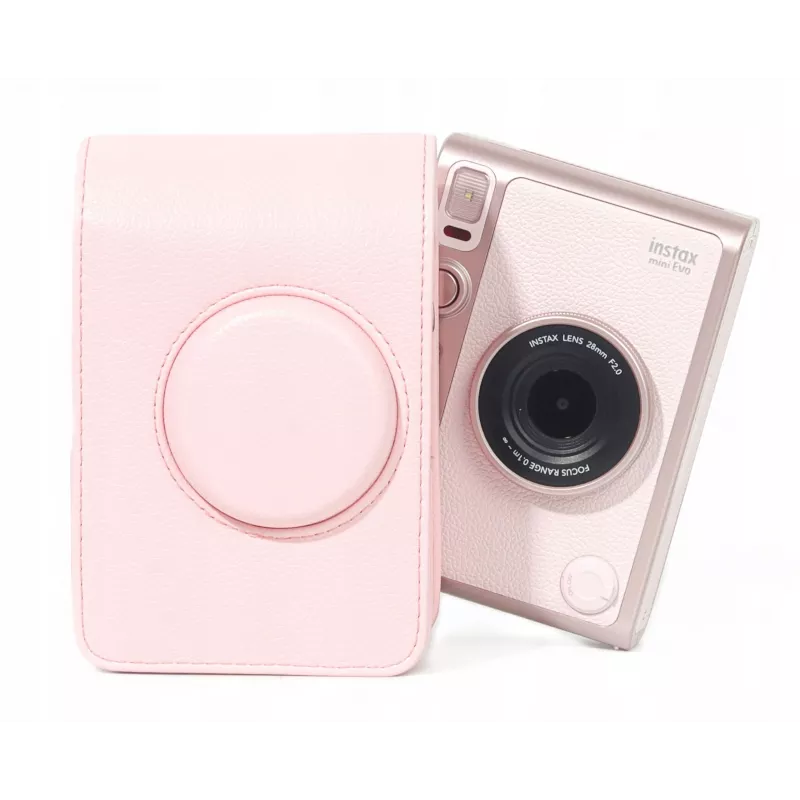 LOVEINSTANT puzdro obal taška kryt pre Fujifilm Instax Mini Evo ružová vertikálna