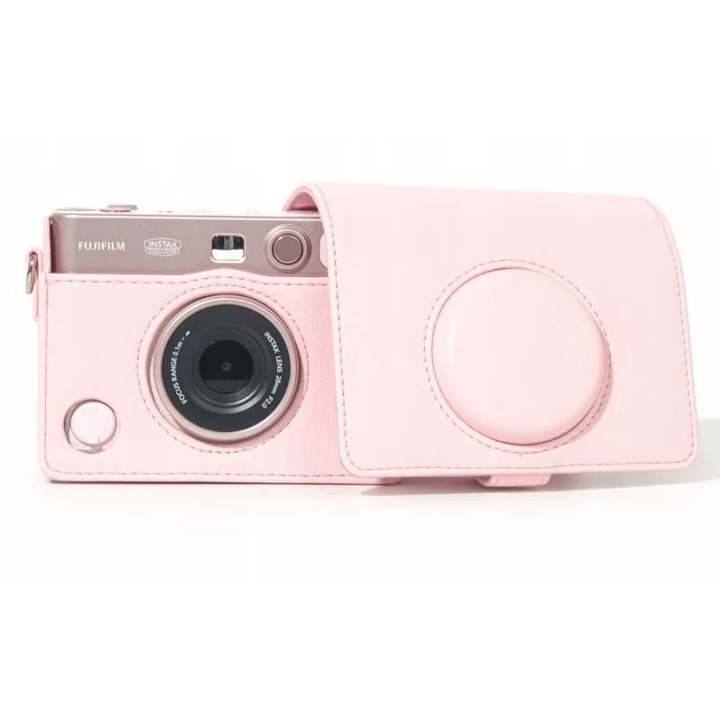 LOVEINSTANT ochranné puzdro taška pre Fujifilm Instax Mini Evo - ružová / horizontálna