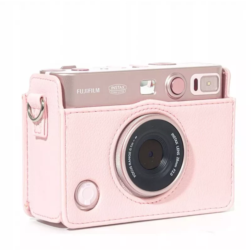 LOVEINSTANT ochranné puzdro taška pre Fujifilm Instax Mini Evo - ružová / horizontálna