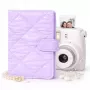 LOVEINSTANT fotoalbum na 108 fotografií kompatibilný s Fujifilm Instax Mini 12 40 11 9 8 7 Evo LiPlay Link, fialový prešívaný