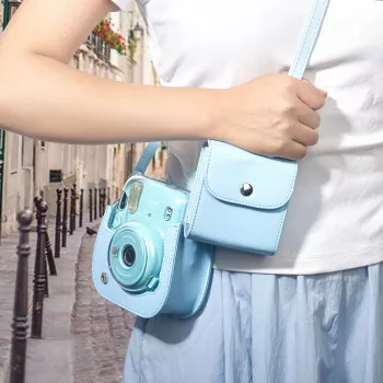 LOVEINSTANT taška na ukladanie fotografií pre Fujifilm Instax Square fotografie - modrá