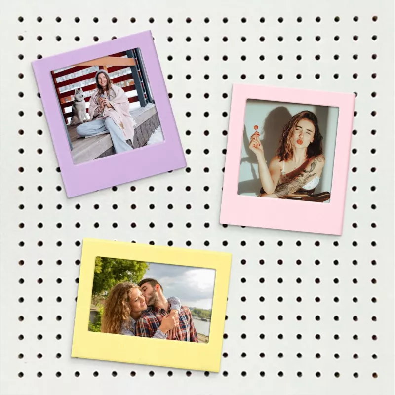 LOVEINSTANT magnetická sada rámčekov 7x magnetický rámček pre Polaroid I-Type 600 SX-70 čierny