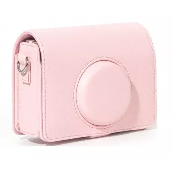 LOVEINSTANT 4-in-1 súprava puzdro fotoalbum LCD ochranná fólia krytka objektívu pre Fujifilm Instax Mini Evo - ružová