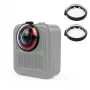 PULUZ 2x tvrdené sklo ochrana objektívu pre GoPro Max 2 - čierny rám