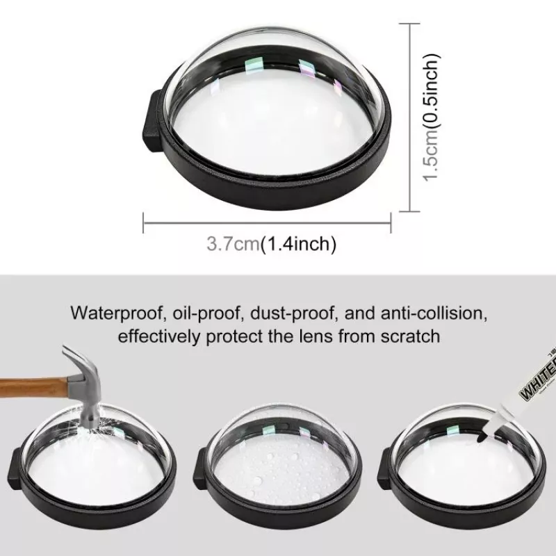 PULUZ 2x tvrdené sklo ochrana objektívu pre GoPro Max 2 - čierny rám