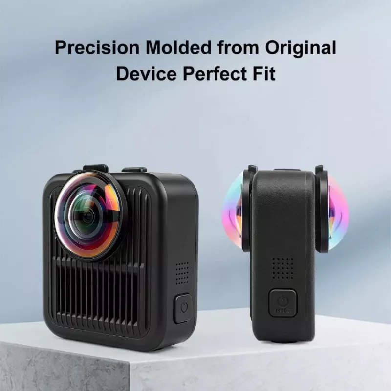 PULUZ 2x tvrdené sklo ochrana objektívu pre GoPro Max 2 - čierny rám