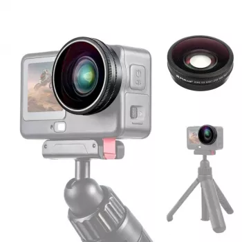 PULUZ širokouhlý objektív FOV Boost 185° pre DJI Osmo Action 6 / HD sklo / PU1103