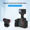 PULUZ PU1071B Magnetický držiak s rýchlouvoľnením 1/4 a ISO pre DJI Osmo Action 6 / Nano