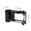 PULUZ rámový držiak + rukoväť + adaptér na kamerovú pätku pre DJI Osmo Action 6 / PU1096B