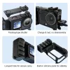 PULUZ rámový držiak + rukoväť + adaptér na kamerovú pätku pre DJI Osmo Action 6 / PU1096B