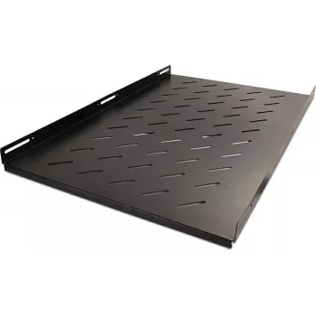 RACKTEL RL-P1000S 19-palcová 1U pevná polica hĺbka 1000 mm nosnosť 80 kg čierna