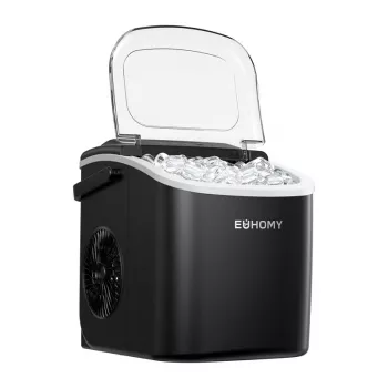 EUHOMY IM001 výrobník ľadu, 1,2 L, 12 kg (čierna)
