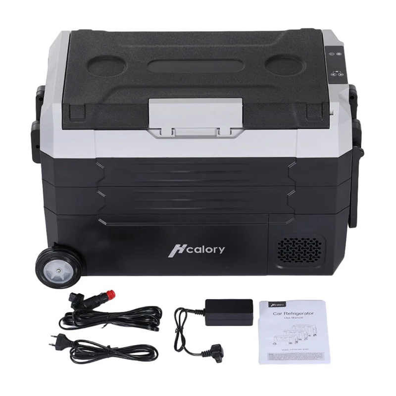 HCALORY D55M+ Car Cooler s Bluetooth, 55L, kompresor, -20°C až +20°C, DC 12V/24V, AC 100-240V, čierna