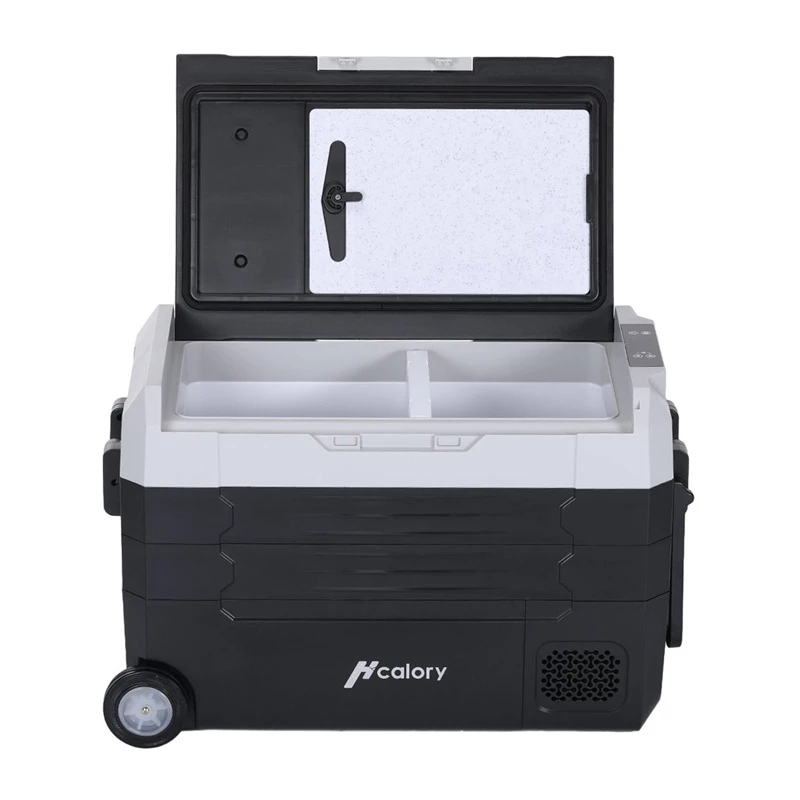 HCALORY D55M+ Car Cooler s Bluetooth, 55L, kompresor, -20°C až +20°C, DC 12V/24V, AC 100-240V, čierna