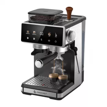 AMZCHEF CE-CM5560-SV piestový kávovar (strieborná)
