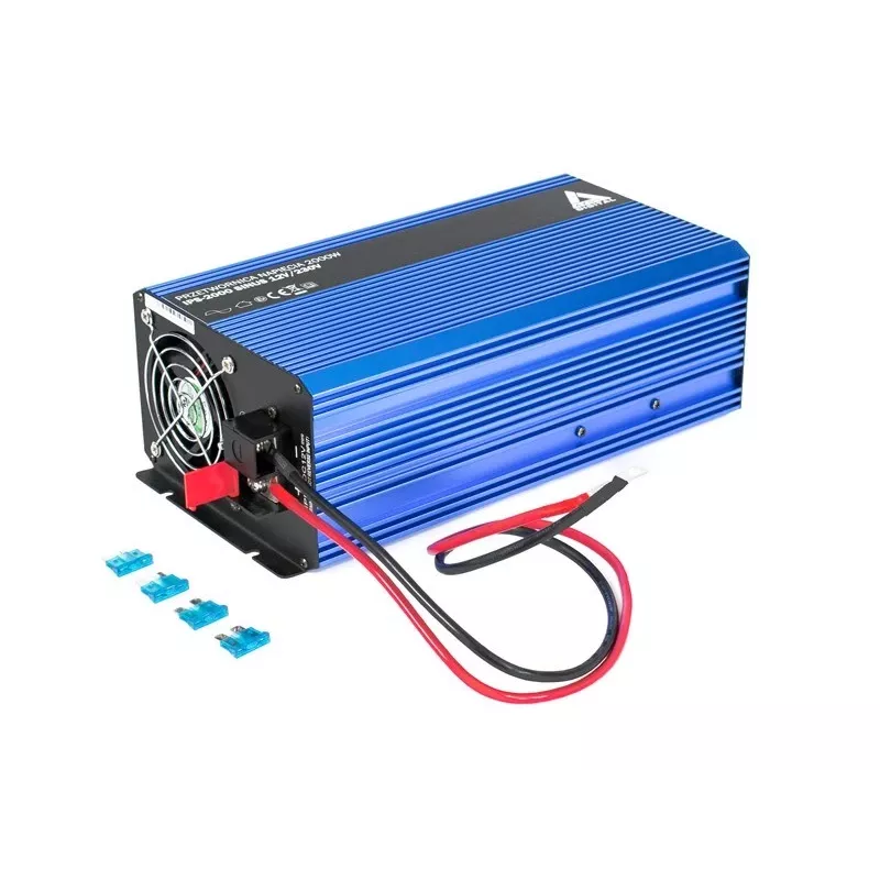 AZO Digital 12 VDC / 230 VAC menič SINUS IPS-2000S 2000W invertor s čistou sínusovou vlnou