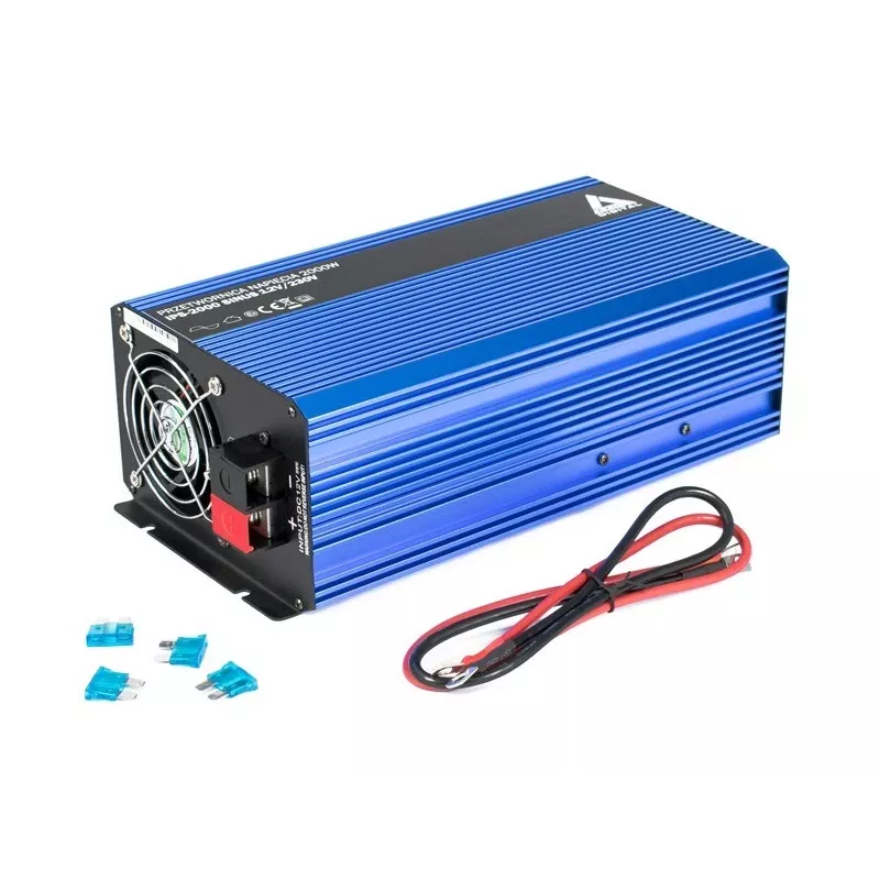 AZO Digital 12 VDC / 230 VAC menič SINUS IPS-2000S 2000W invertor s čistou sínusovou vlnou