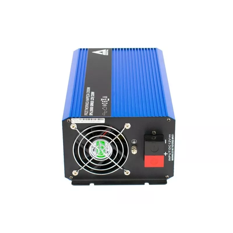 AZO Digital 12 VDC / 230 VAC menič SINUS IPS-2000S 2000W invertor s čistou sínusovou vlnou