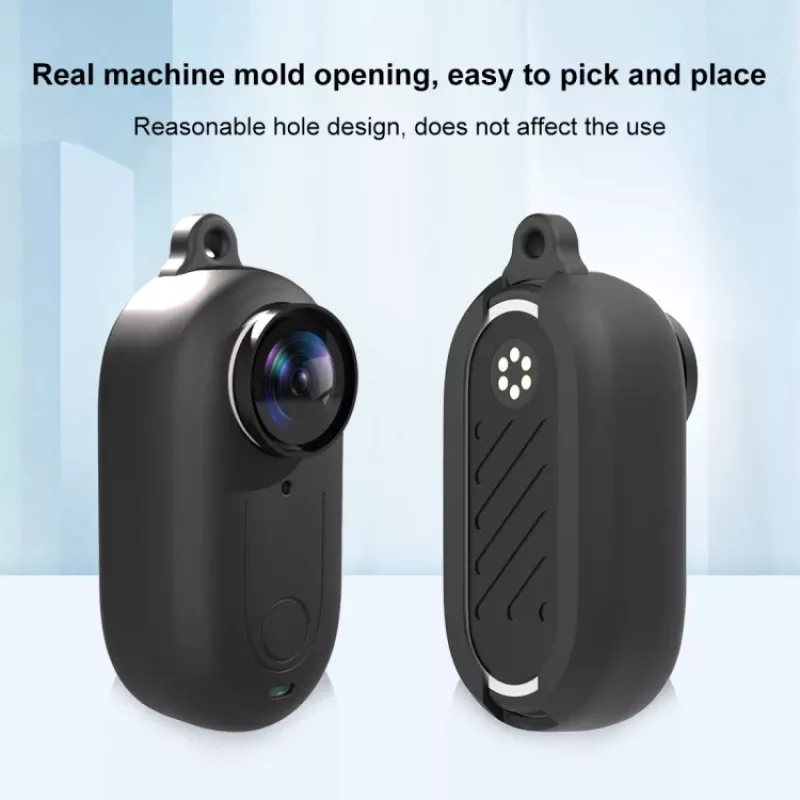 PULUZ silikónové ochranné puzdro s krytom objektívu pre Insta360 GO 3 – čierne
