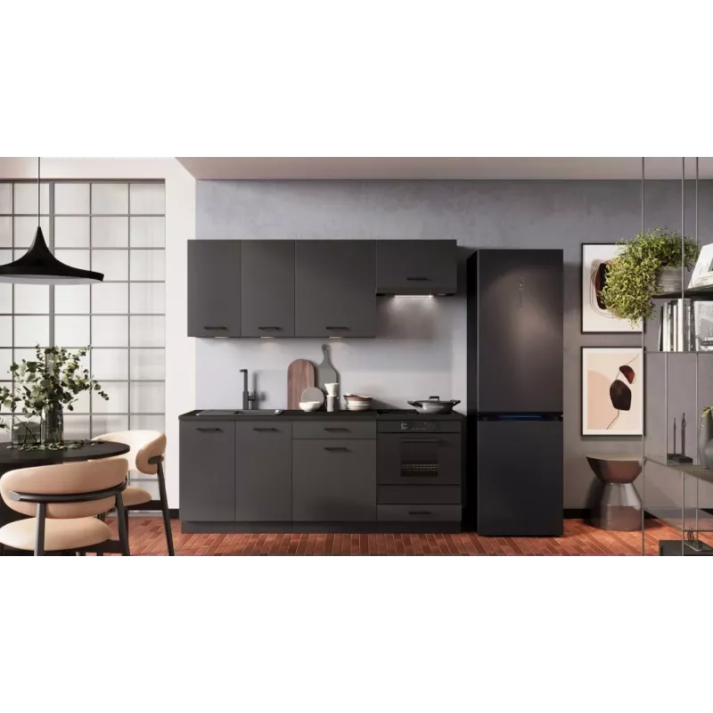 STOLKAR Cosmo Design ANIKA Graphite/Graphite 2.0 sada kuchynského nábytku - 6-dielna