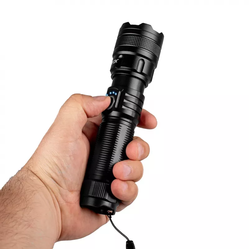 VAYOX VA0179 akumulátorová baterka, 600 lm, 10 W, zoom, funkcia powerbanky, USB-C