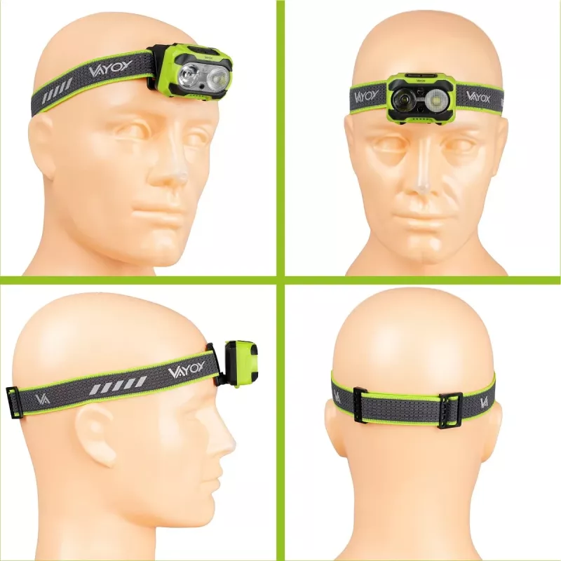 VAYOX TwinBeam Pro Series čelová lampa 600 lm IP44 VA0361