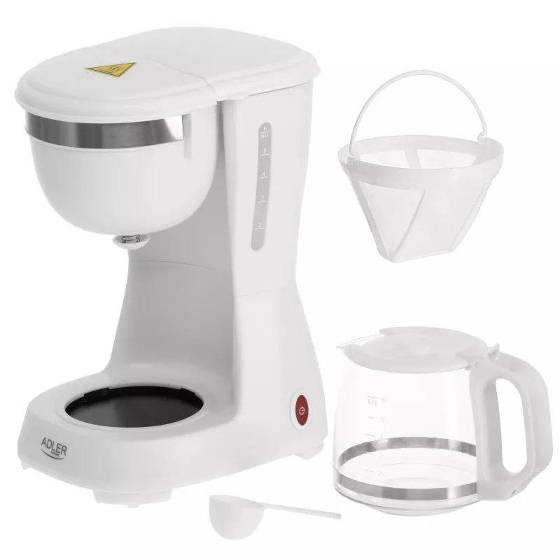Adler AD 4381 Kávovar na filtrovanú kávu, 600 W, biely
