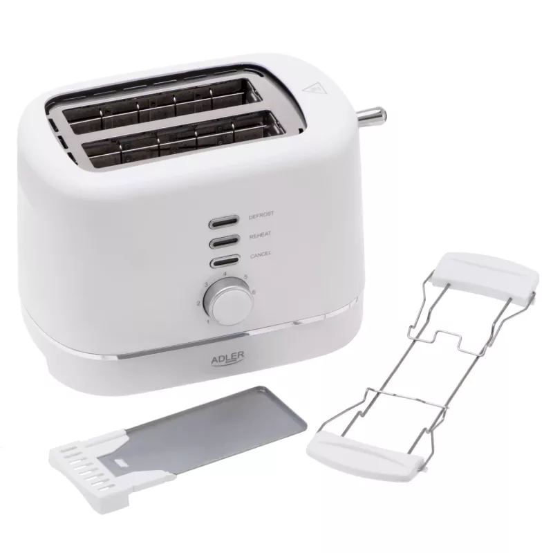 Adler AD 3224 biely toaster 750W 2 štrbiny