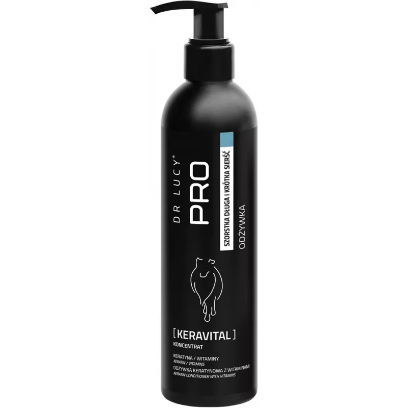 DR LUCY - PRO KERAVITAL 250 ML - KERATÍNOVÝ A VITAMÍNOVÝ KONDICIONÉR PRE PSOV S DLHOU, HRUBOU SRSTOU
