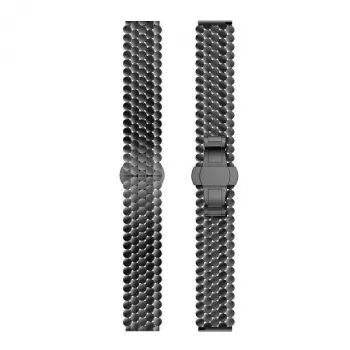 Beline Remienok na hodinky 22mm kovový voštinový čierny