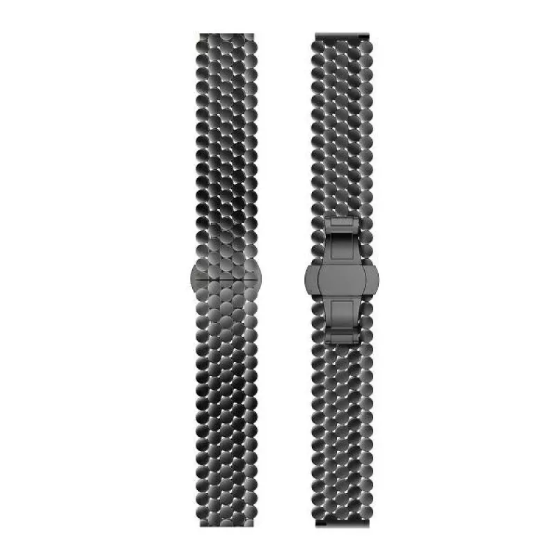Beline Remienok na hodinky 22mm kovový voštinový čierny