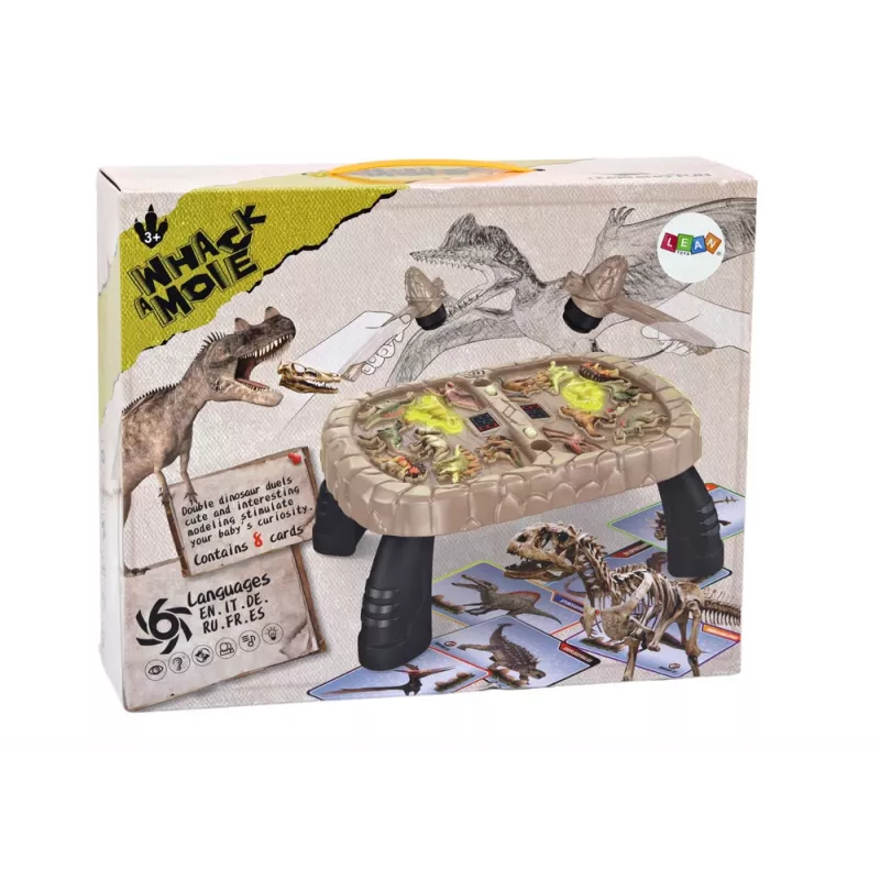 LEAN TOYS Arkádová hra Whac-a-mole Dinosaury stôl