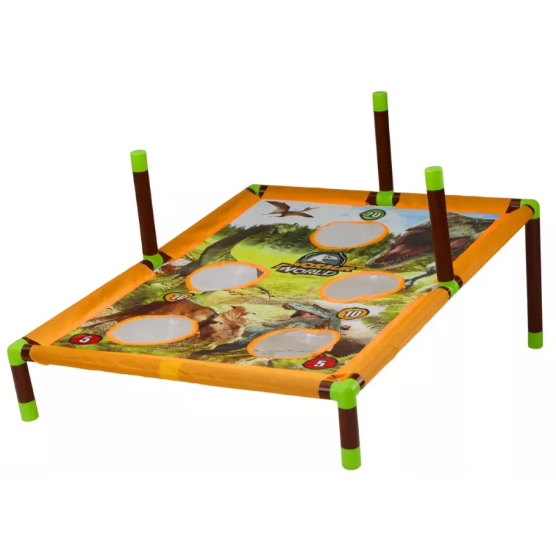 LEAN TOYS Arkádová hra Bag Throw Hoop 2v1 dinosaury doska