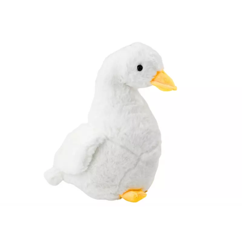 LEAN TOYS Biela plyšová hus maskot, maznavá plyšová kačica, 30 cm